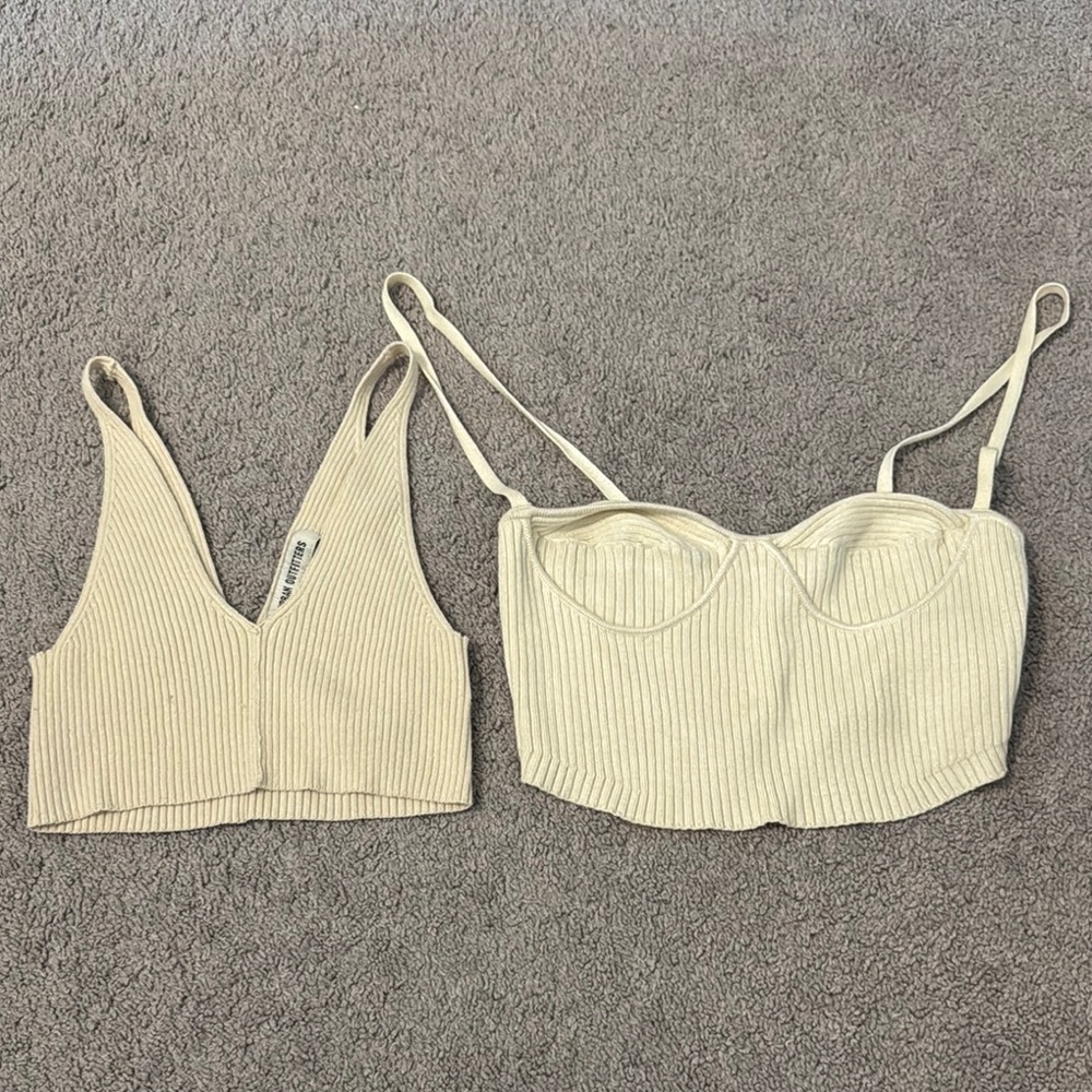 Urban Outfitters Cream Camisole Set